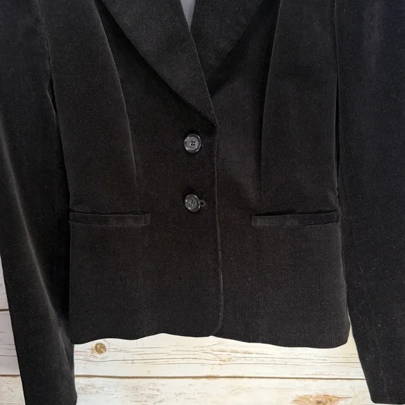 ANTONIO MELANI Jacket Blazer Classic Black Soft Corduroy Velvet Vintage Y2K - Picture 4 of 9